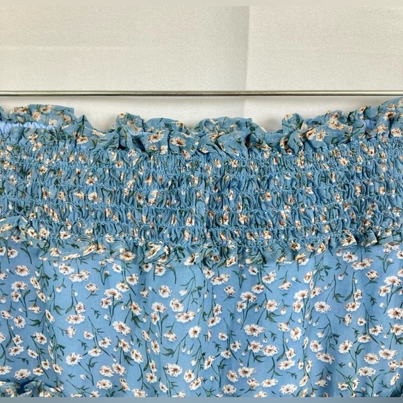 NWT Storia Floral Chiffon Tiered Mini Skirt sz M - Picture 4 of 6